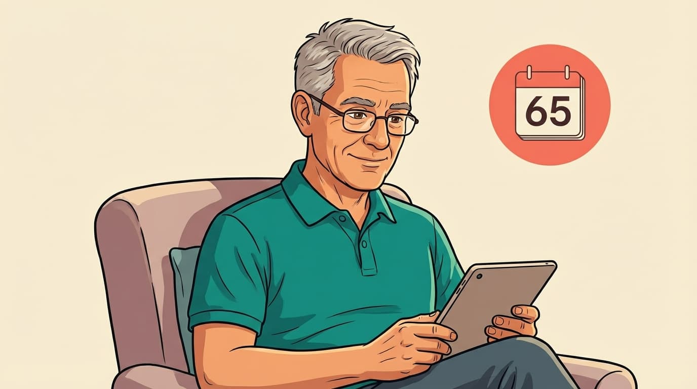 Couple in their late 50s reviewing health insurance options at home