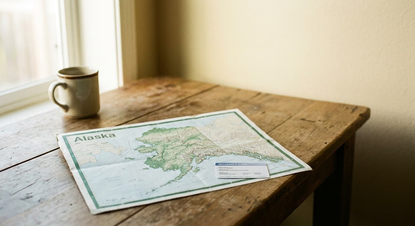 Alaska state outline with health icons