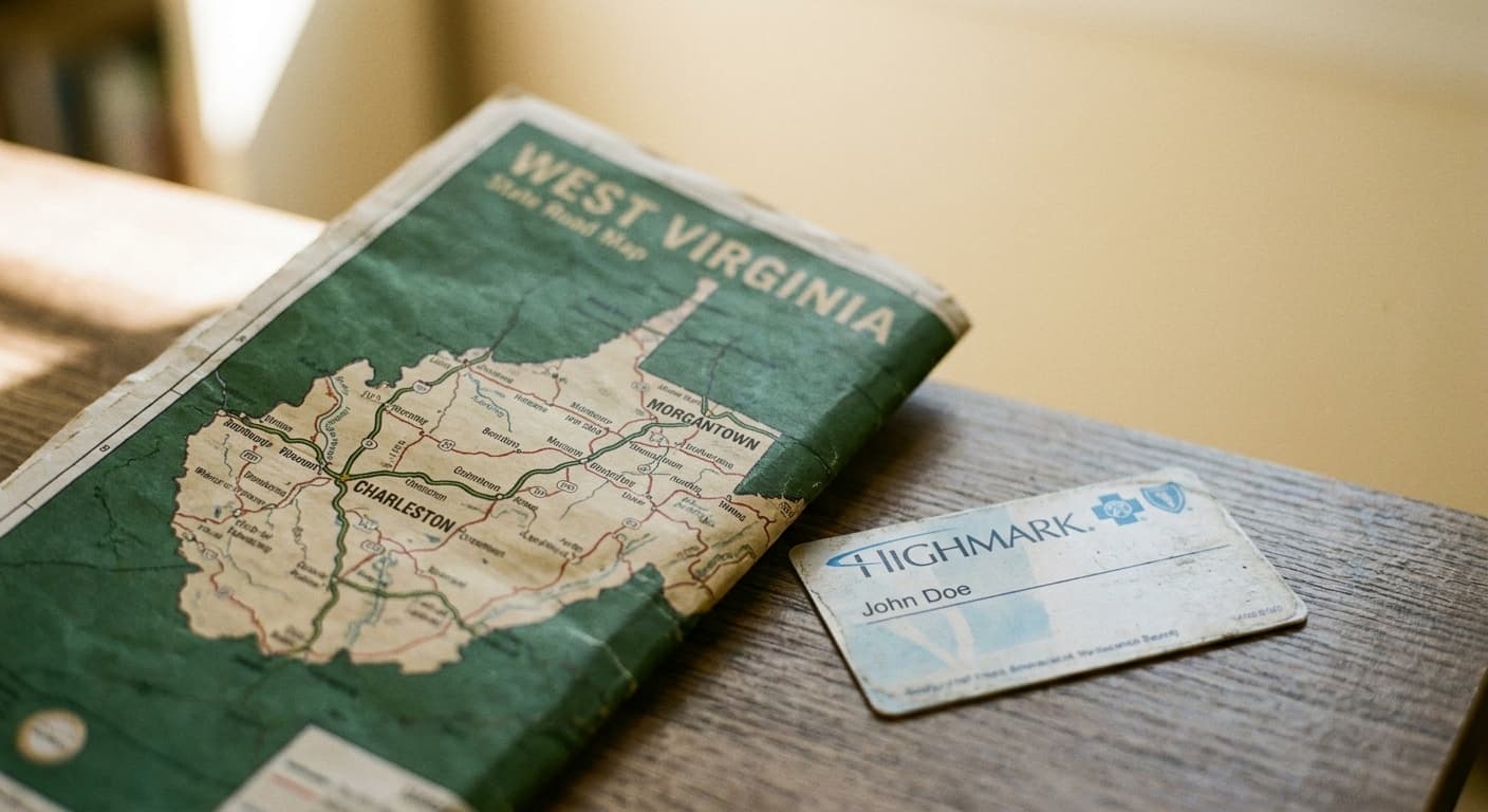West Virginia state outline with health icons